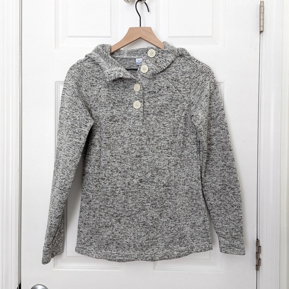 Columbia | XS | Small Heather Gray Pullover Fleece Toggle Cotton Hood
